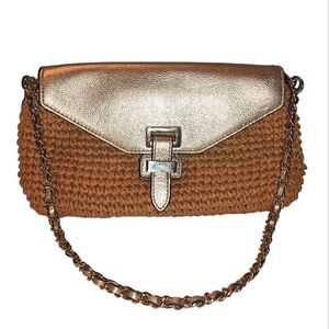 Michael Kors Straw/Leather Bag